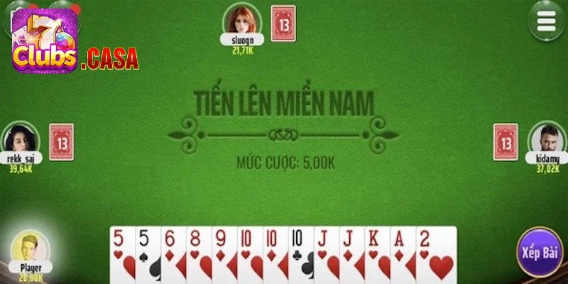 Cách chia bài và luật chơi game Tiến Lên Miền Nam